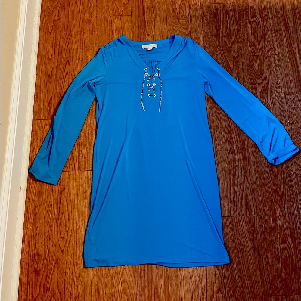 Michael Michael Kors blue long sleeve dress